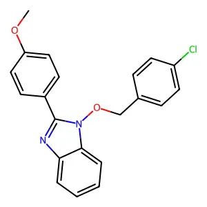4-{1-[(4-chlorobenzyl)oxy]-1H-1,3-benzimidazol-2-yl}phenyl methyl ether structure
