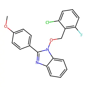 1-[(2-chloro-6-fluorobenzyl)oxy]-2-(4-methoxyphenyl)-1H-1,3-benzimidazole structure