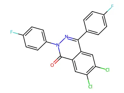 6,7-Dichloro-2,4-bis(4-fluorophenyl)phthalazin-1-one structure