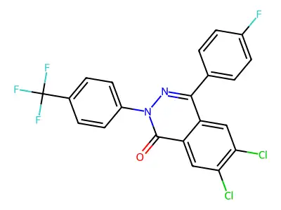 6,7-Dichloro-4-(4-fluorophenyl)-2-[4-(trifluoromethyl)phenyl]phthalazin-1-one structure