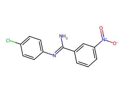 N-(4-chlorophenyl)-3-nitrobenzenecarboximidamide structure