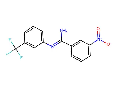 3-nitro-N-[3-(trifluoromethyl)phenyl]benzenecarboximidamide structure