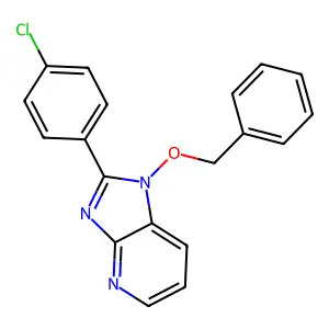 1-(benzyloxy)-2-(4-chlorophenyl)-1H-imidazo[4,5-b]pyridine structure