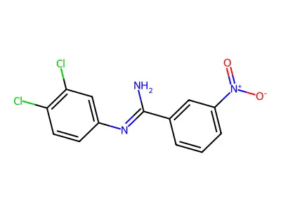 N-(3,4-dichlorophenyl)-3-nitrobenzenecarboximidamide structure