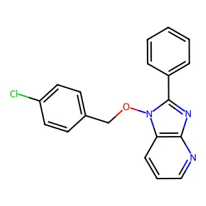 1-[(4-chlorobenzyl)oxy]-2-phenyl-1H-imidazo[4,5-b]pyridine structure