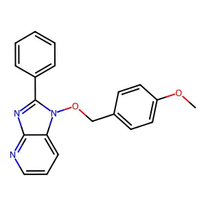 1-[(4-methoxybenzyl)oxy]-2-phenyl-1H-imidazo[4,5-b]pyridine structure