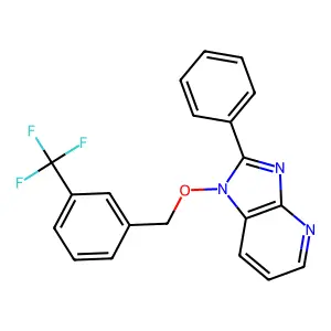 2-phenyl-1-{[3-(trifluoromethyl)benzyl]oxy}-1H-imidazo[4,5-b]pyridine structure