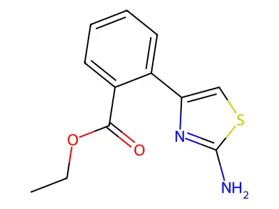 Ethyl 2-(2-amino-1,3-thiazol-4-yl)benzoate structure