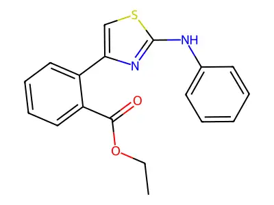 Ethyl 2-(2-anilino-1,3-thiazol-4-yl)benzenecarboxylate structure
