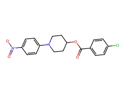 1-(4-Nitrophenyl)-4-piperidinyl 4-chlorobenzenecarboxylate structure