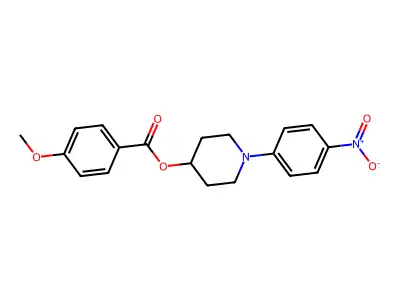 1-(4-Nitrophenyl)-4-piperidinyl 4-methoxybenzenecarboxylate structure