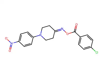 4-{[(4-Chlorobenzoyl)oxy]imino}-1-(4-nitrophenyl)piperidine structure