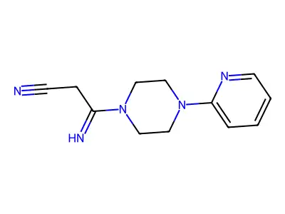 3-Imino-3-[4-(2-pyridinyl)piperazino]propanenitrile structure