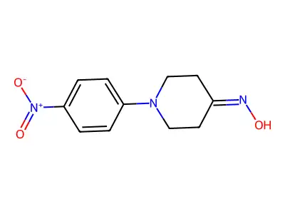 N-[1-(4-nitrophenyl)piperidin-4-ylidene]hydroxylamine structure