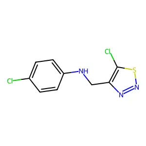 N-(4-chlorophenyl)-N-[(5-chloro-1,2,3-thiadiazol-4-yl)methyl]amine structure