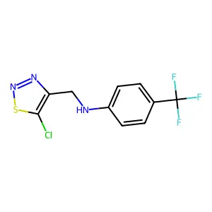 N-[(5-chloro-1,2,3-thiadiazol-4-yl)methyl]-4-(trifluoromethyl)aniline structure