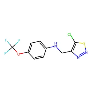 N-[(5-chloro-1,2,3-thiadiazol-4-yl)methyl]-4-(trifluoromethoxy)aniline structure