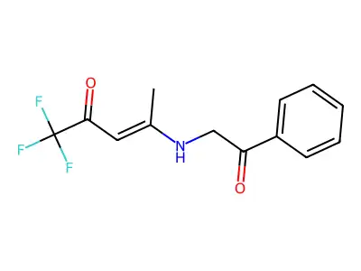 1,1,1-Trifluoro-4-[(2-oxo-2-phenylethyl)amino]pent-3-EN-2-one structure