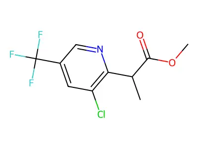 Methyl 2-[3-chloro-5-(trifluoromethyl)-2-pyridinyl]propanoate structure