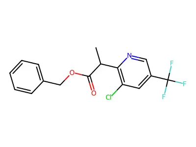 Benzyl 2-[3-chloro-5-(trifluoromethyl)-2-pyridinyl]propanoate structure