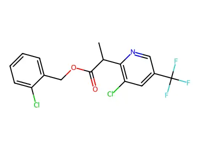 (2-Chlorophenyl)methyl 2-[3-chloro-5-(trifluoromethyl)pyridin-2-yl]propanoate structure