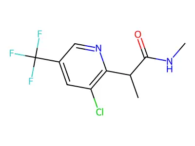 2-[3-chloro-5-(trifluoromethyl)-2-pyridinyl]-N-methylpropanamide structure
