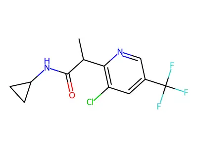 2-[3-chloro-5-(trifluoromethyl)-2-pyridinyl]-N-cyclopropylpropanamide structure