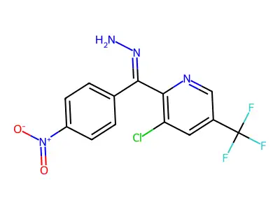 [[3-Chloro-5-(trifluoromethyl)-2-pyridinyl]-(4-nitrophenyl)methylidene]hydrazine structure