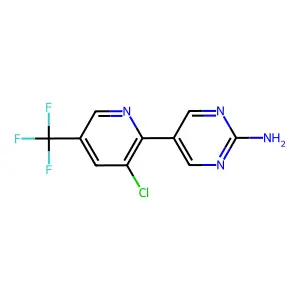 5-[3-Chloro-5-(trifluoromethyl)-2-pyridinyl]-2-pyrimidinamine structure