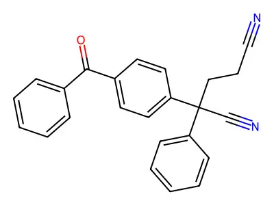 2-(4-Benzoylphenyl)-2-phenylpentanedinitrile structure