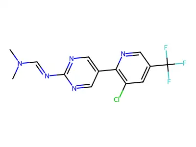 N'-{5-[3-chloro-5-(trifluoromethyl)-2-pyridinyl]-2-pyrimidinyl}-N,N-dimethyliminoformamide structure