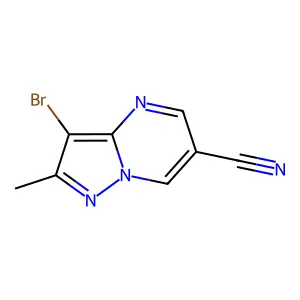 3-Bromo-2-methylpyrazolo[1,5-a]pyrimidine-6-carbonitrile structure