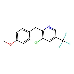 3-Chloro-2-[(4-methoxyphenyl)methyl]-5-(trifluoromethyl)pyridine structure
