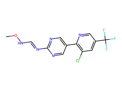 N'-[5-[3-chloro-5-(trifluoromethyl)pyridin-2-yl]pyrimidin-2-yl]-N-methoxy-methanimidamide structure