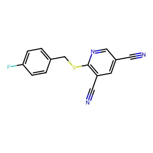 2-[(4-Fluorobenzyl)sulfanyl]-3,5-pyridinedicarbonitrile structure