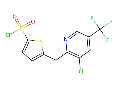 5-[[3-chloro-5-(trifluoromethyl)pyridin-2-yl]methyl]thiophene-2-sulfonyl Chloride structure