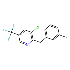 3-Chloro-2-[(3-methylphenyl)methyl]-5-(trifluoromethyl)pyridine structure