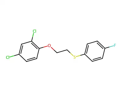 2,4-Dichloro-1-{2-[(4-fluorophenyl)sulfanyl]ethoxy}benzene structure