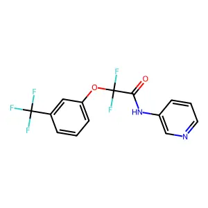 2,2-difluoro-N-(3-pyridinyl)-2-[3-(trifluoromethyl)phenoxy]acetamide structure
