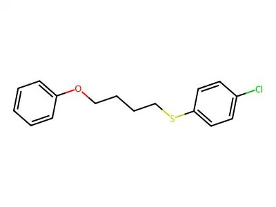 1-Chloro-4-[(4-phenoxybutyl)sulfanyl]benzene structure