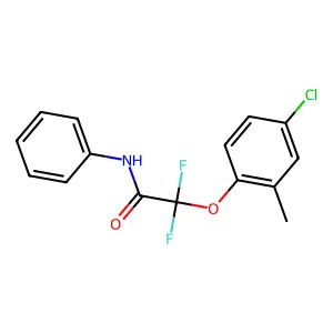 2-(4-chloro-2-methylphenoxy)-2,2-difluoro-N-phenylacetamide structure