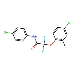 2-(4-chloro-2-methylphenoxy)-N-(4-chlorophenyl)-2,2-difluoroacetamide structure