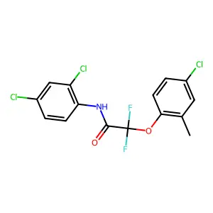 2-(4-chloro-2-methylphenoxy)-N-(2,4-dichlorophenyl)-2,2-difluoroacetamide structure