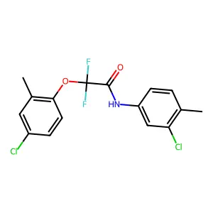 2-(4-chloro-2-methylphenoxy)-N-(3-chloro-4-methylphenyl)-2,2-difluoroacetamide structure