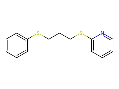 2-(3-Phenylsulfanylpropylsulfanyl)pyridine structure