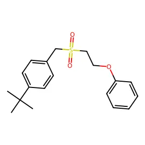 [4-(Tert-butyl)benzyl](dioxo)(2-phenoxyethyl)-lambda~6~-sulfane structure