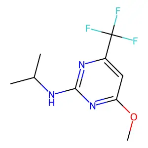 N-isopropyl-4-methoxy-6-(trifluoromethyl)-2-pyrimidinamine structure