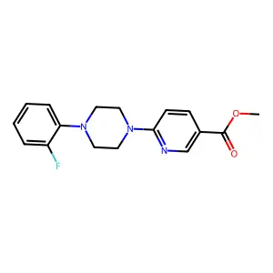 Methyl 6-[4-(2-fluorophenyl)piperazin-1-yl]pyridine-3-carboxylate structure