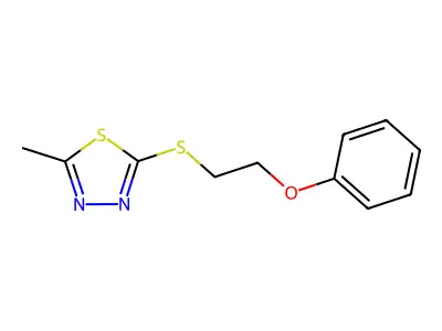 2-Methyl-5-[(2-phenoxyethyl)sulfanyl]-1,3,4-thiadiazole structure