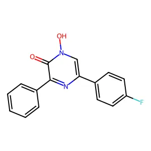 5-(4-fluorophenyl)-1-hydroxy-3-phenyl-2(1H)-pyrazinone structure